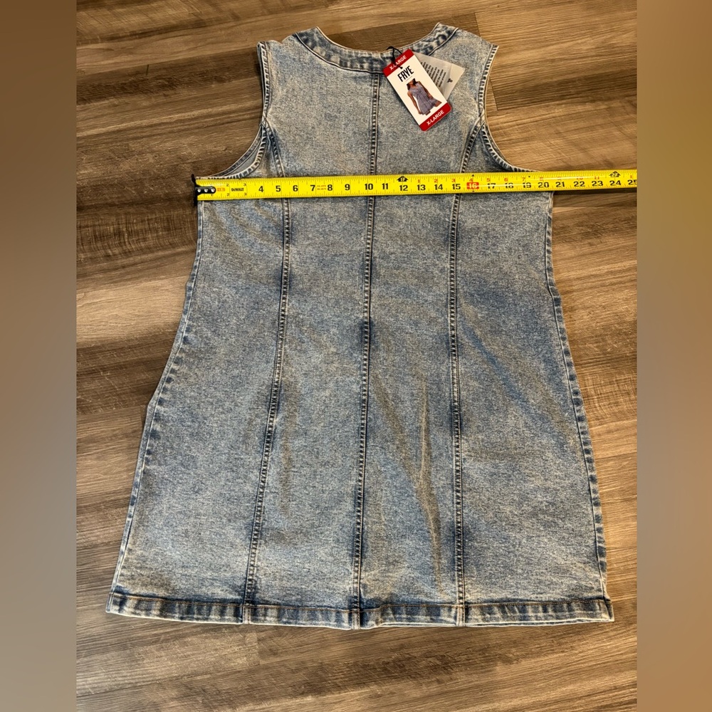 Frye Light Blue Denim Button-Front Mini Dress - Picture 5 of 7